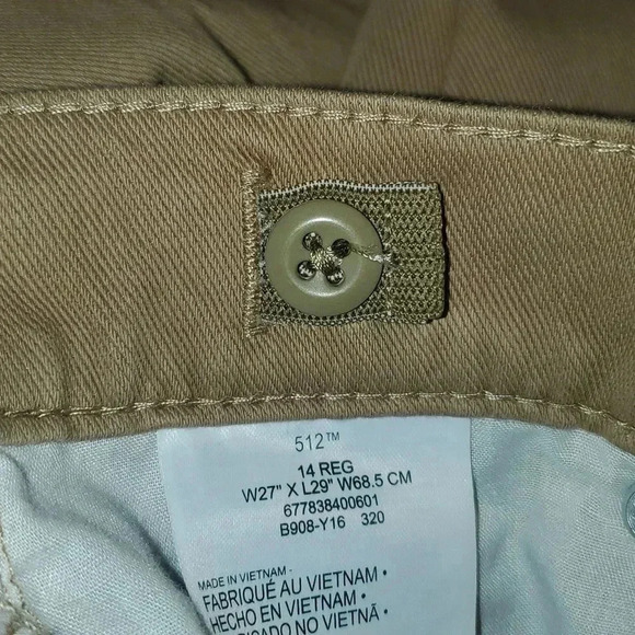 Levi's 512 Boys Slim Taper 14 Reg/27 W - Picture 7 of 10